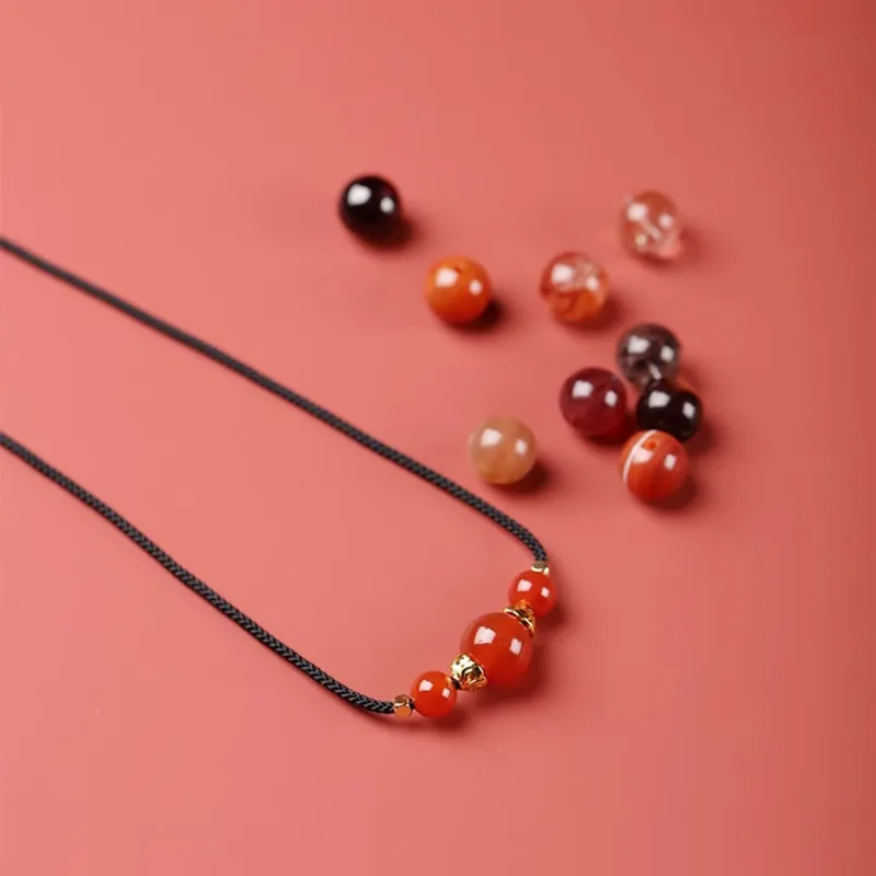 Moon Jewelry Agate Necklaces Unisex-25