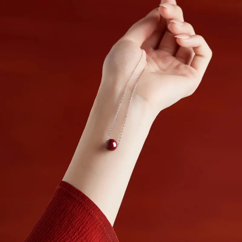 Moon Jewelry Cinnabar Necklaces Women's-10