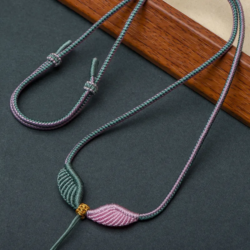 Moon Jewelry Braided String Necklaces Unisex-5