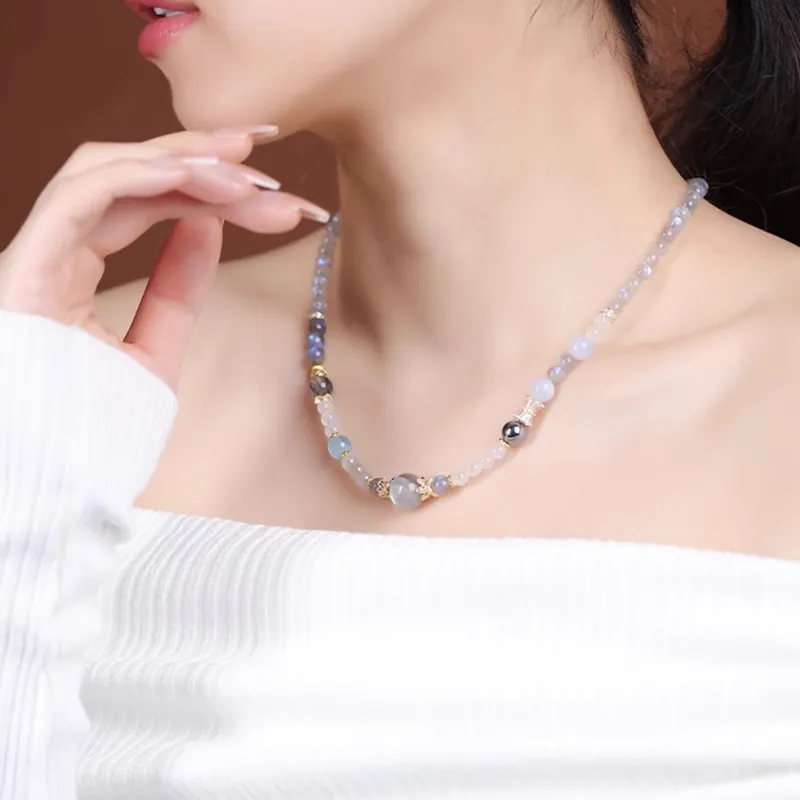 Moon Jewelry Crystal Necklaces Unisex-16