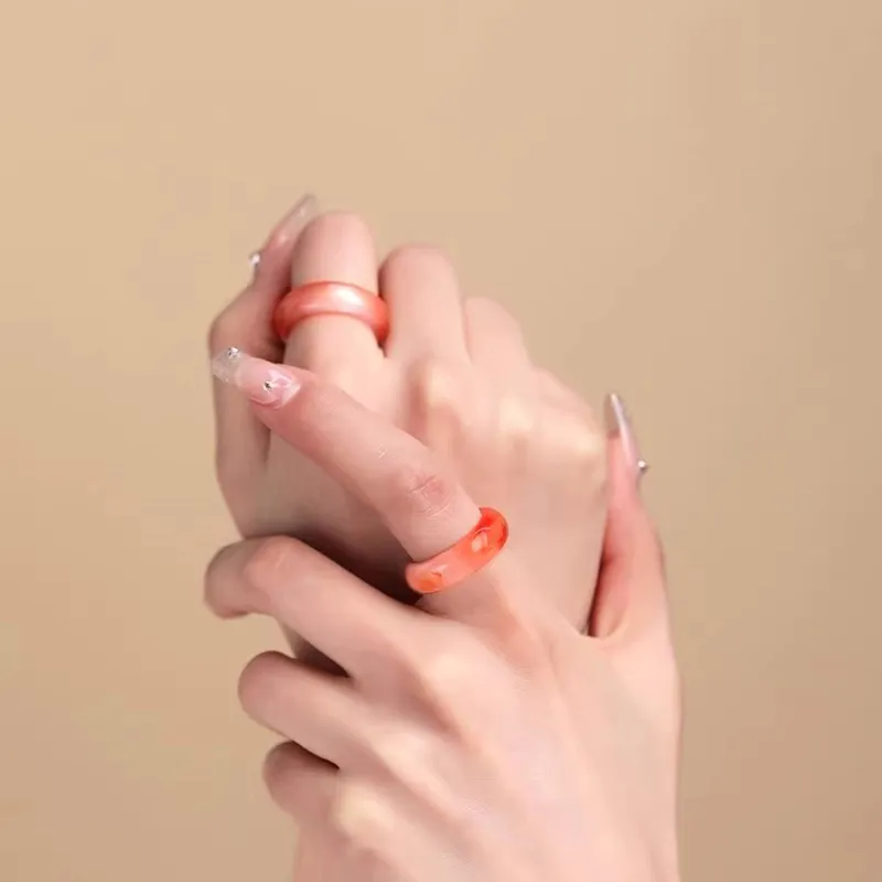 Moon Jewelry Agate Rings Women's-3