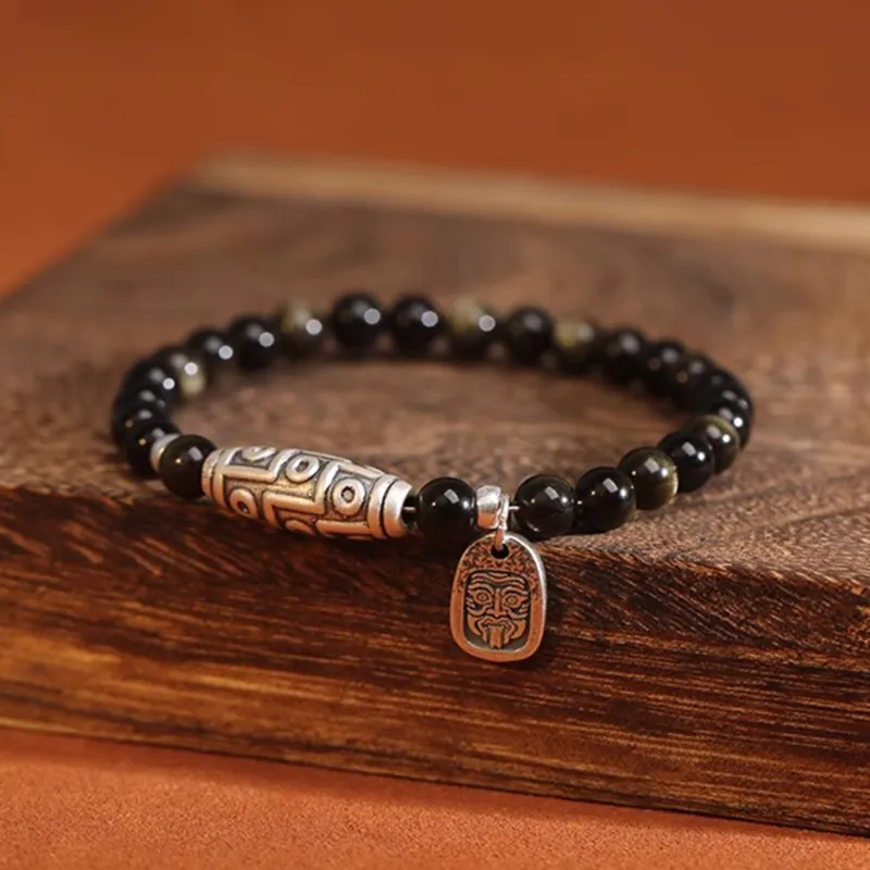 Moon Jewelry Obsidian Bracelets Unisex-1