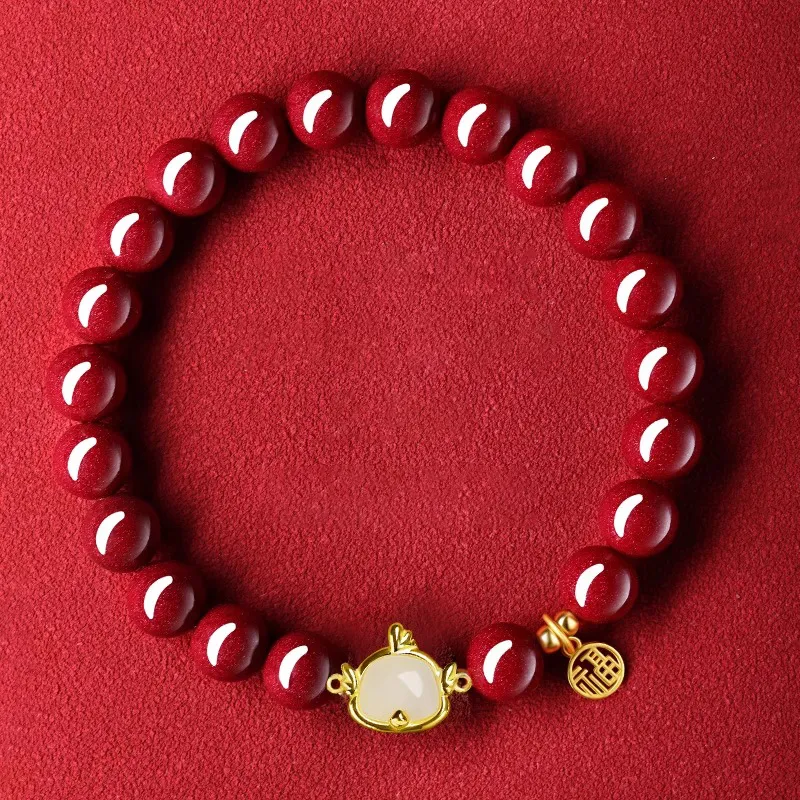 Moon Jewelry Cinnabar Bracelets Unisex-48