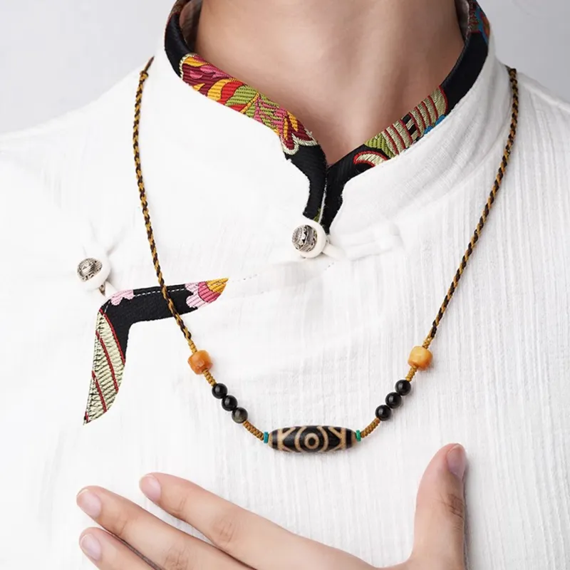 Moon Jewelry Agate Necklaces Unisex-7