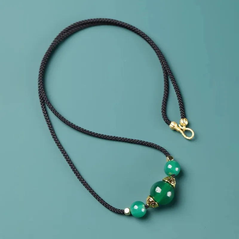 Moon Jewelry Agate Necklaces Unisex-12