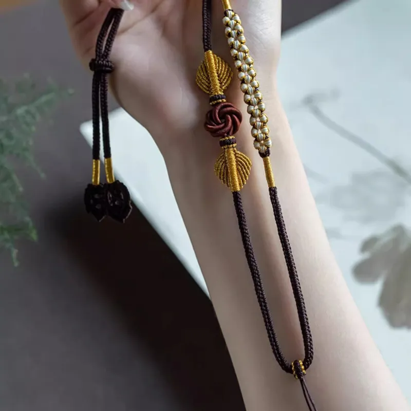 Moon Jewelry Braided String Necklaces Unisex-4