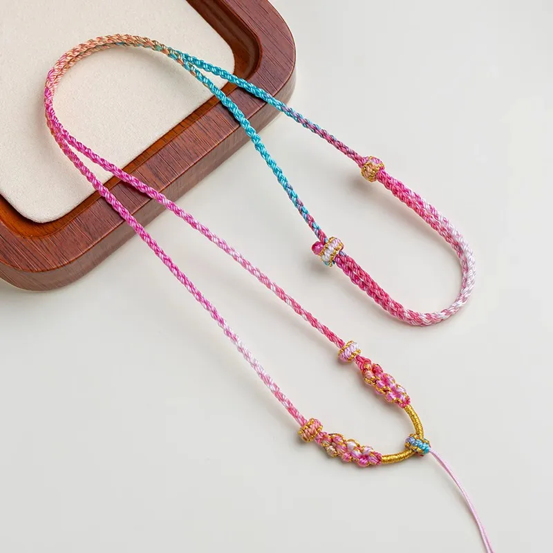 Moon Jewelry Braided String Necklaces Unisex-11
