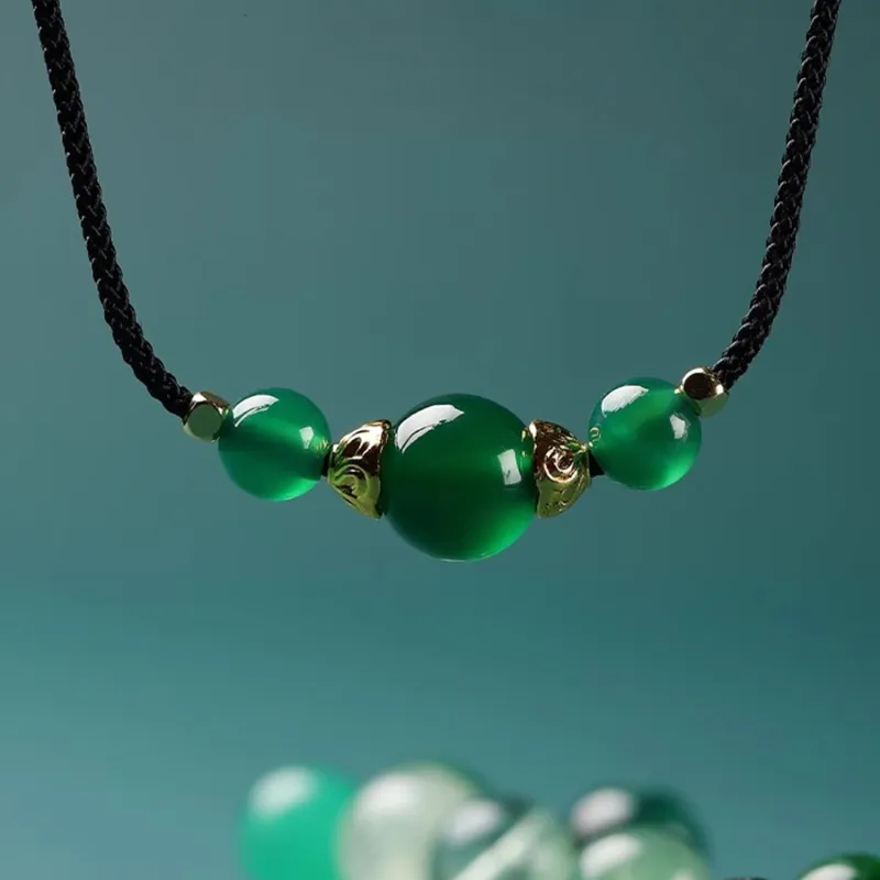 Moon Jewelry Agate Necklaces Unisex-7