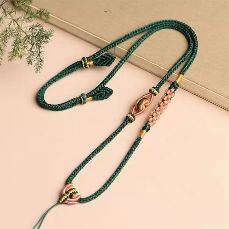 Moon Jewelry Braided String Necklaces Unisex-1