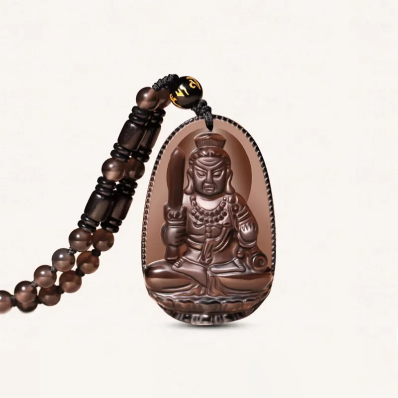 Moon Jewelry Natural Obsidian Necklaces Unisex-8