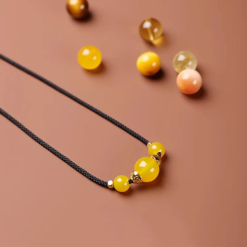 Moon Jewelry Agate Necklaces Unisex-29