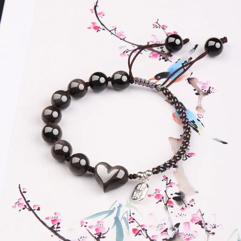 Moon Jewelry Obsidian Jade Bracelets Unisex-1