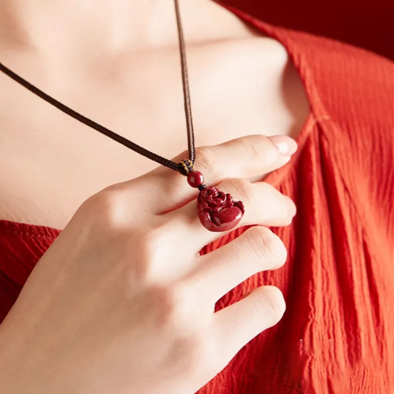 Moon Jewelry Cinnabar Necklaces Unisex-4