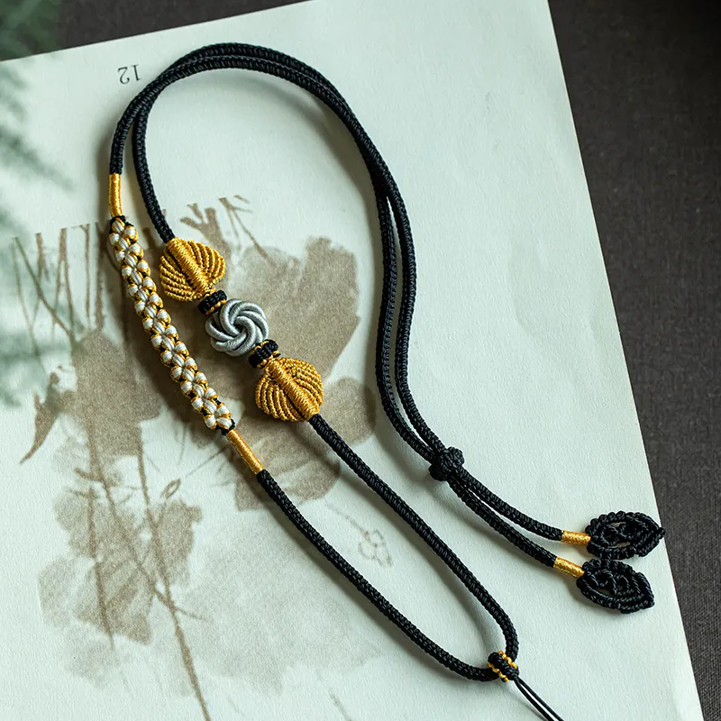 Moon Jewelry Braided String Necklaces Unisex-2