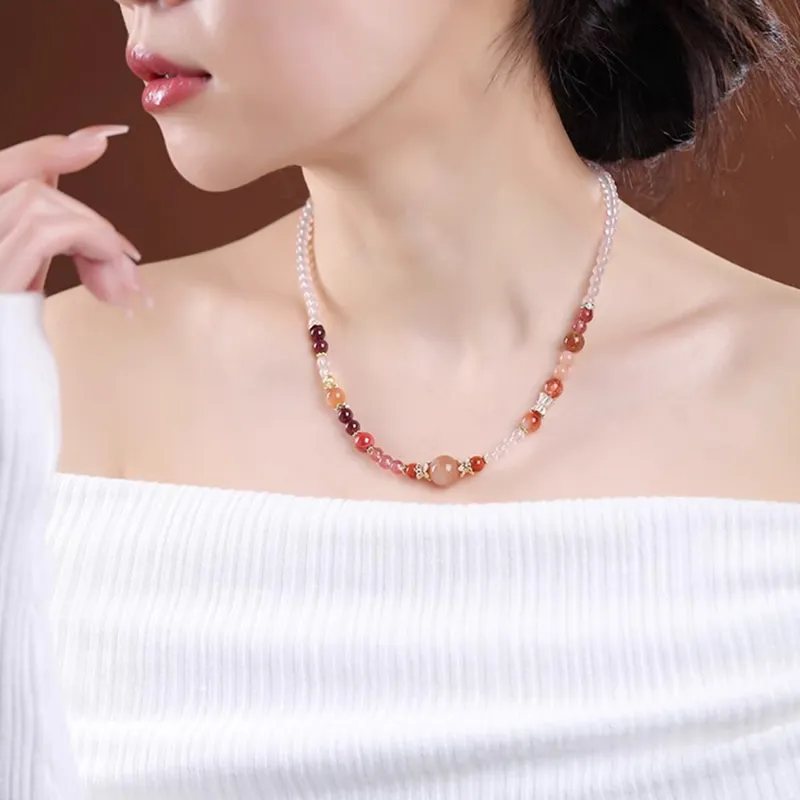 Moon Jewelry Crystal Necklaces Unisex-23