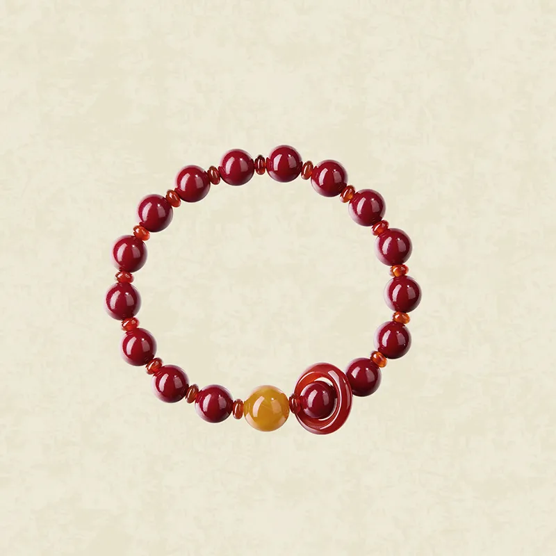 Moon Jewelry Reconstructed Cinnabar Bangles Unisex-3