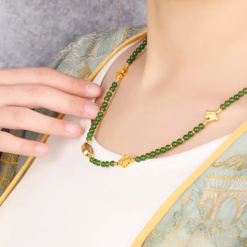 Moon Jewelry Chalcedony Necklaces Unisex-4