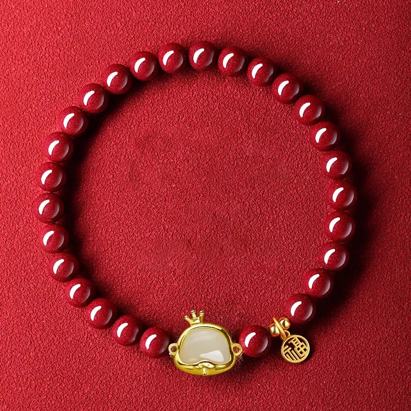 Moon Jewelry Cinnabar Bracelets Unisex-11