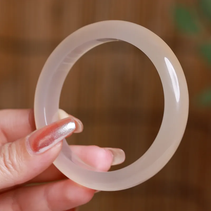 Moon Jewelry Natural Agate Jade Bangles Women's-3