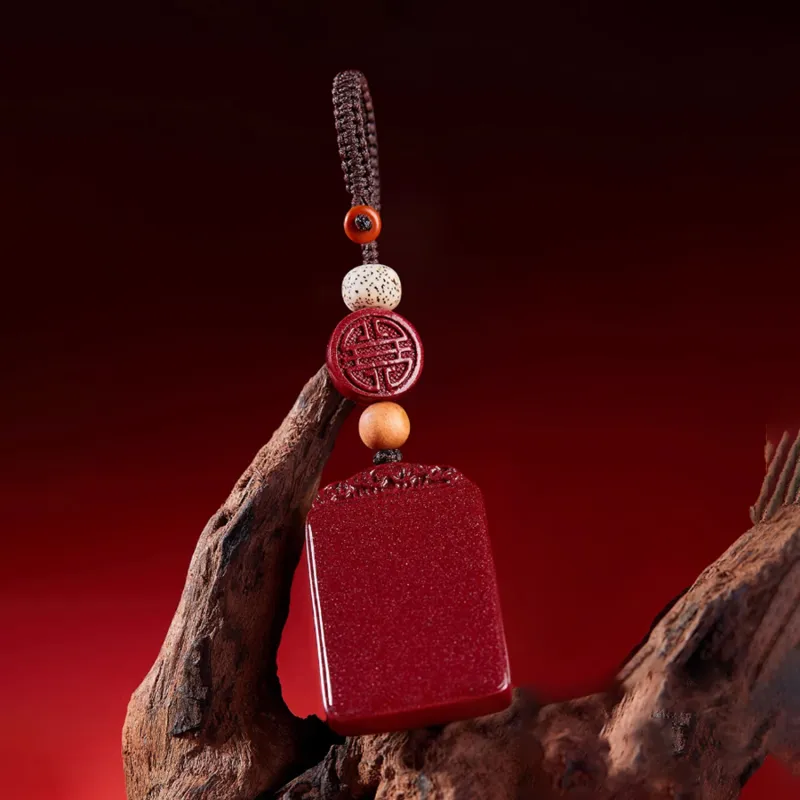 Moon Jewelry Reconstructed Cinnabar Keychains Unisex-2