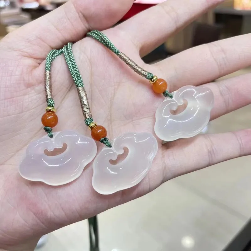 Moon Jewelry Agate Jade Necklaces Unisex-2