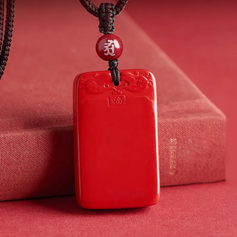 Moon Jewelry Reconstructed Cinnabar Necklaces Unisex-1