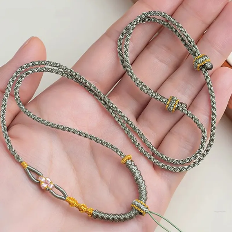 Moon Jewelry Braided String Necklaces Unisex-3