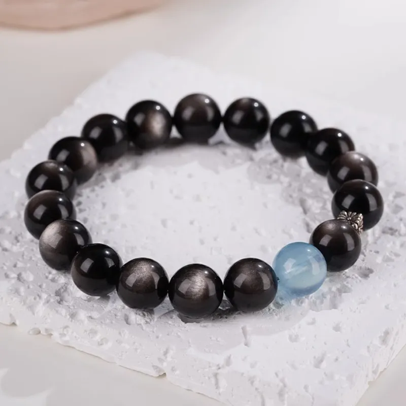 Moon Jewelry Obsidian Bracelets Unisex-4