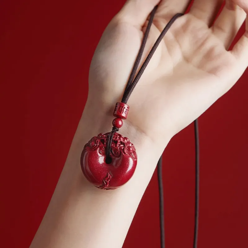 Moon Jewelry Reconstructed Cinnabar Necklaces Unisex-1