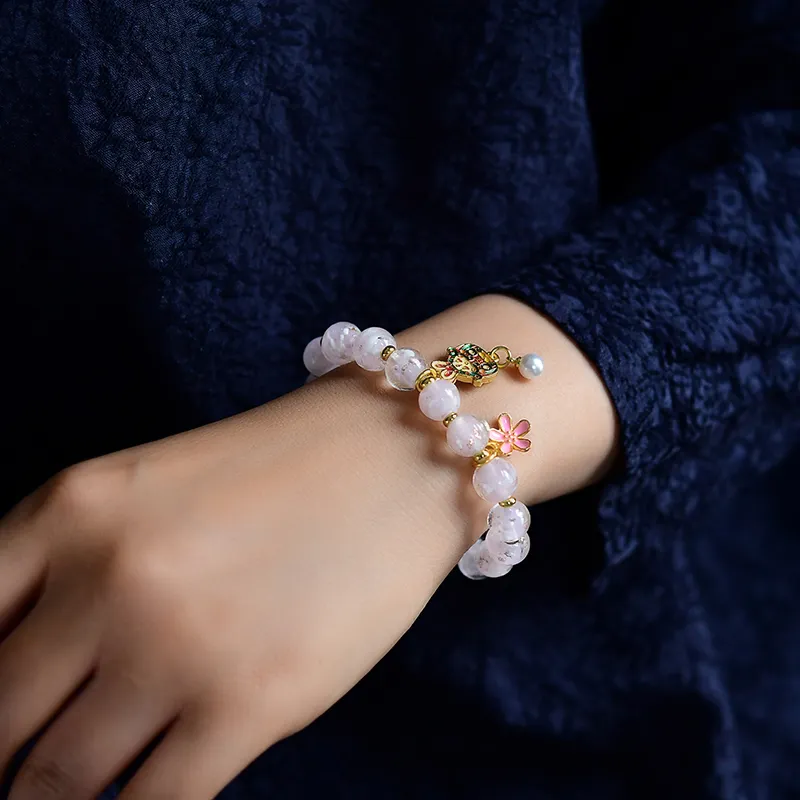 Moon Jewelry Colored Glaze Jade Bracelets Women's-1