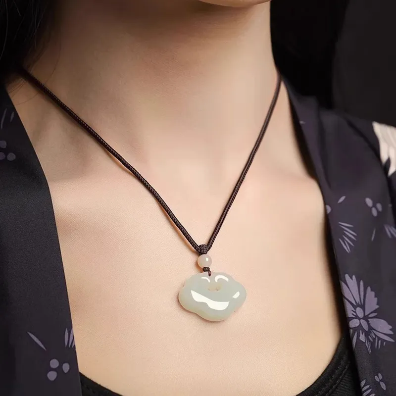Moon Jewelry Agate Jade Necklaces Unisex-6