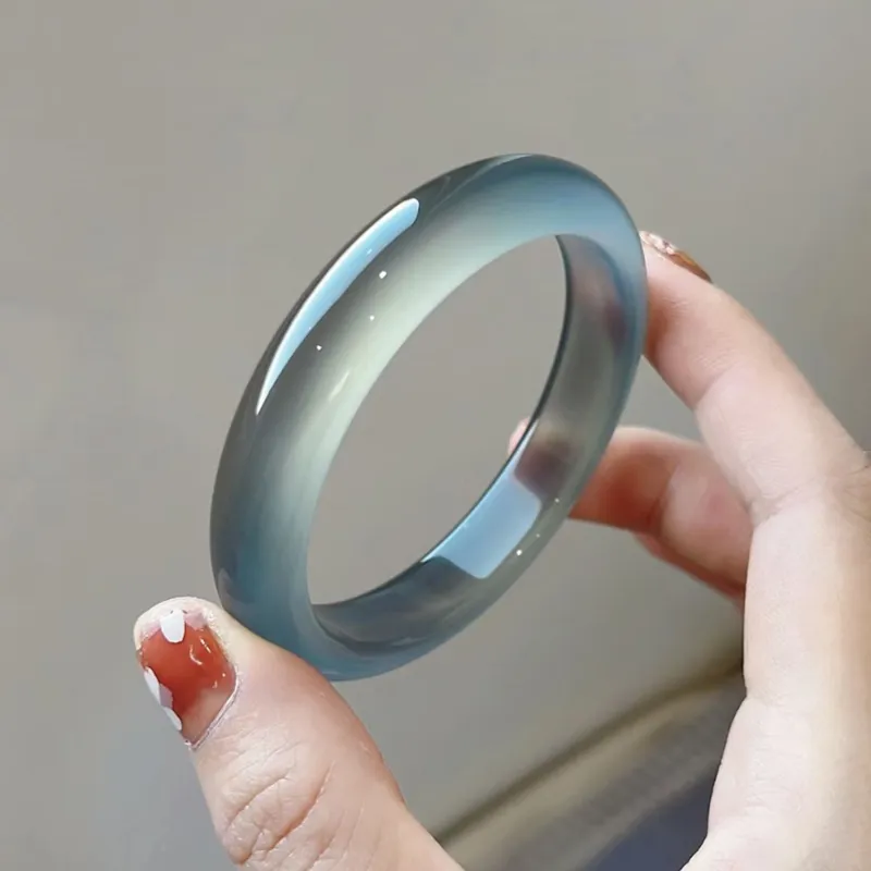 Moon Jewelry Natural Agate Jade Bangles Women's-2