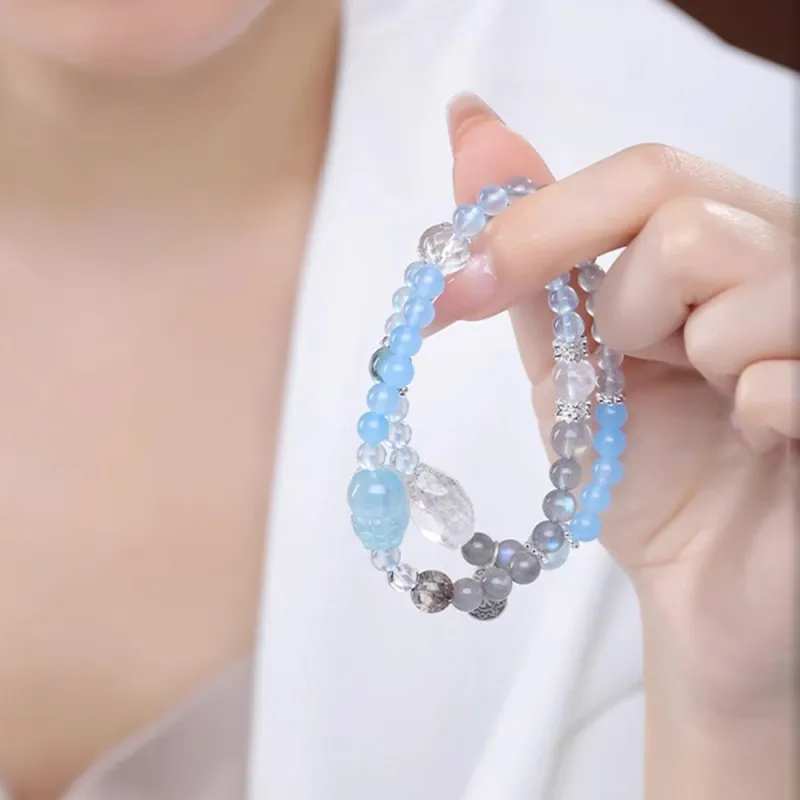 Moon Jewelry Crystal Jade Bracelets Unisex-14