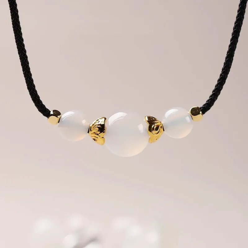 Moon Jewelry Agate Necklaces Unisex-1