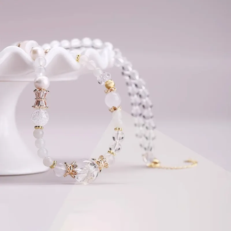 Moon Jewelry Crystal Necklaces Unisex-5