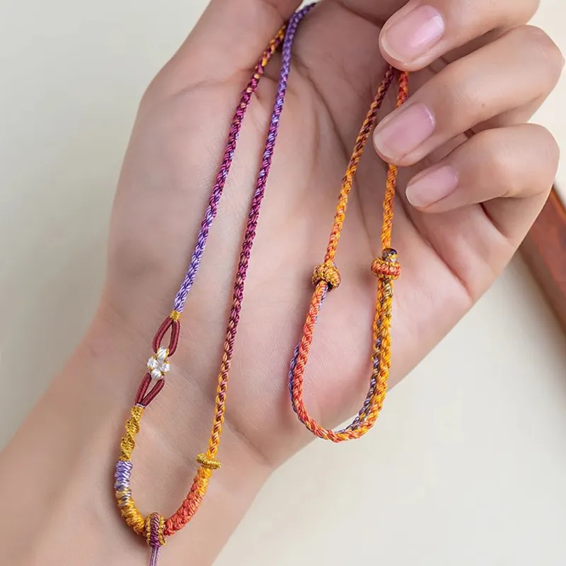 Moon Jewelry Braided String Necklaces Unisex-8
