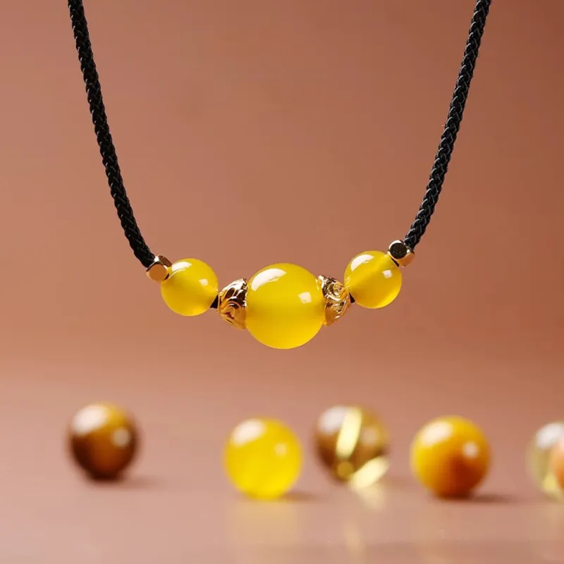 Moon Jewelry Agate Necklaces Unisex-28