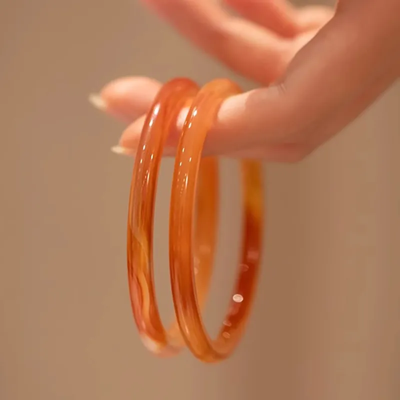 Moon Jewelry Natural Agate Jade Bangles Unisex-14