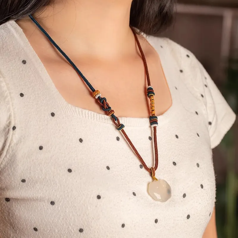 Moon Jewelry Braided String Necklaces Unisex-10