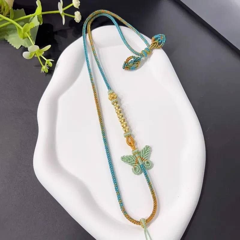 Moon Jewelry Braided String Necklaces Unisex-5