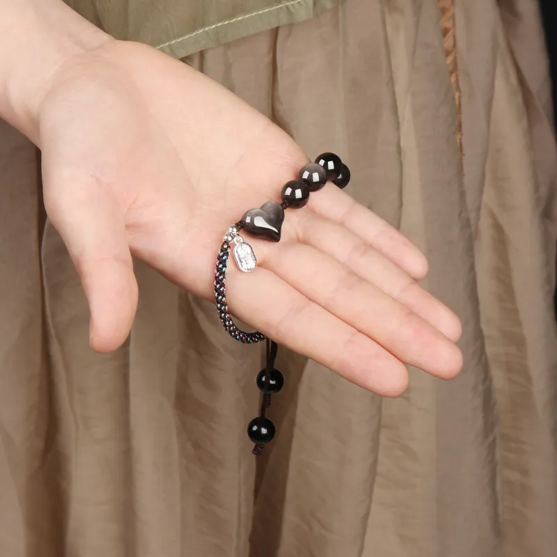 Moon Jewelry Obsidian Jade Bracelets Unisex-3