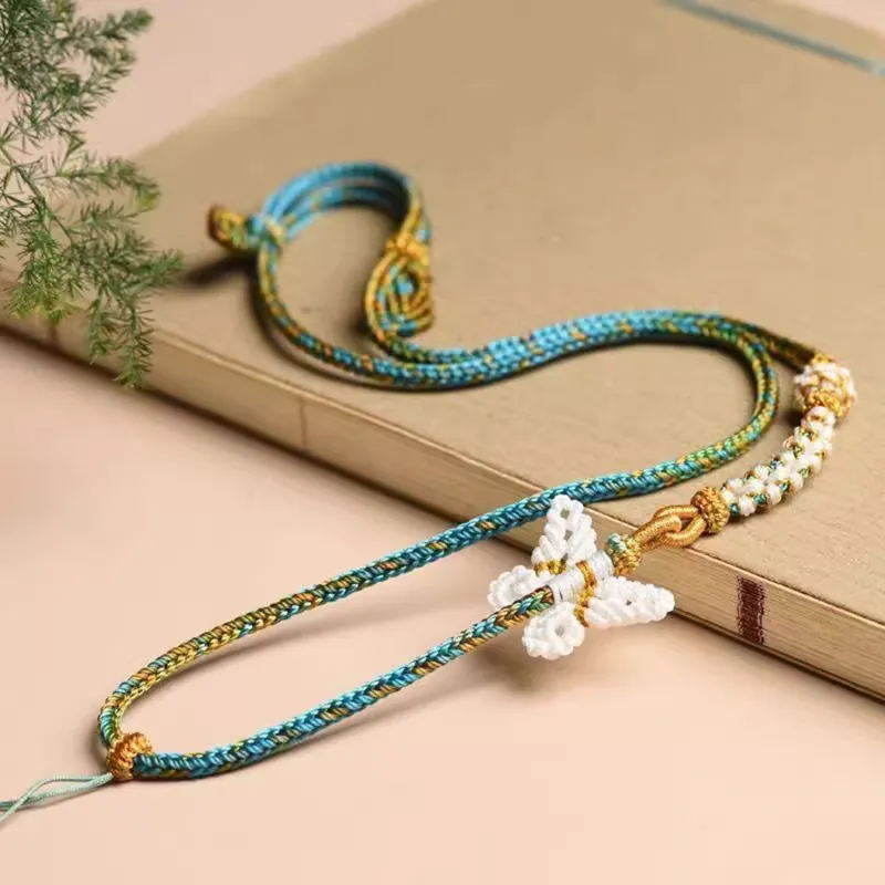 Moon Jewelry Braided String Necklaces Unisex-1