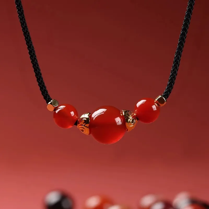 Moon Jewelry Agate Necklaces Unisex-21