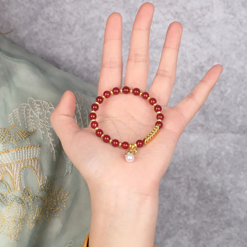 Moon Jewelry Cinnabar Bracelets Unisex-3
