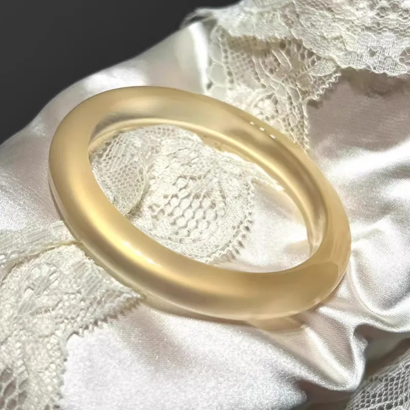 Moon Jewelry Natural Chalcedony Bangles Unisex-4