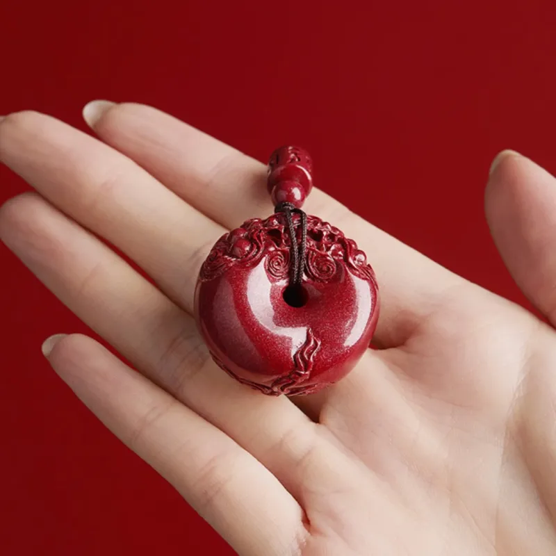 Moon Jewelry Reconstructed Cinnabar Necklaces Unisex-4