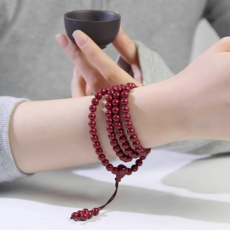 Moon Jewelry Reconstructed Cinnabar Bracelets Unisex-2