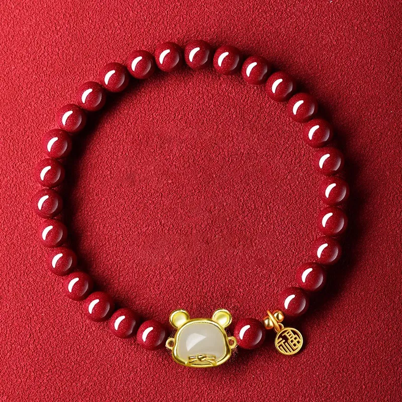 Moon Jewelry Cinnabar Bracelets Unisex-1