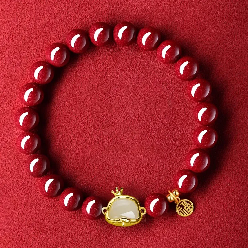 Moon Jewelry Cinnabar Bracelets Unisex-38