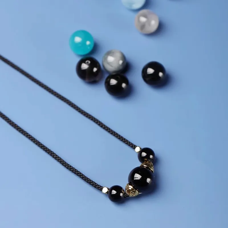 Moon Jewelry Agate Necklaces Unisex-17